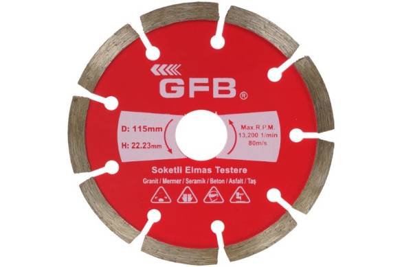 SOKETLİ İ ELMAS - SERAMİK BETON VE MERMER KESİCİ 115 mm / 180 mm / 230 mm - 0