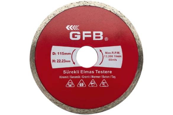 SÜREKLİ TURBO ELMAS , MERMER GRANİT SERAMİK KESİCİ 115 mm / 180 mm / 230 mm ÖLÇÜLER - 0