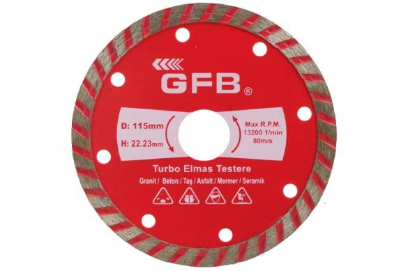 TURBO ELMAS MERMER GRANİT SERAMİK KESİCİ 115 mm / 180 mm / 230 mm - 0